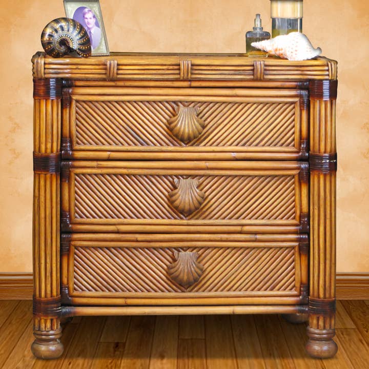 Cassettiera Coral Cove a 3 cassetti - Marrone per la vendita all'ingrosso da parte di Spice Islands Coastal