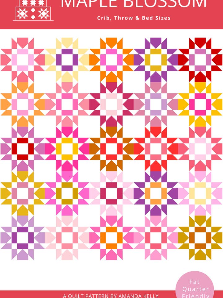 Maple Blossom Quilt Pattern Printed for wholesale by QuiltCakes