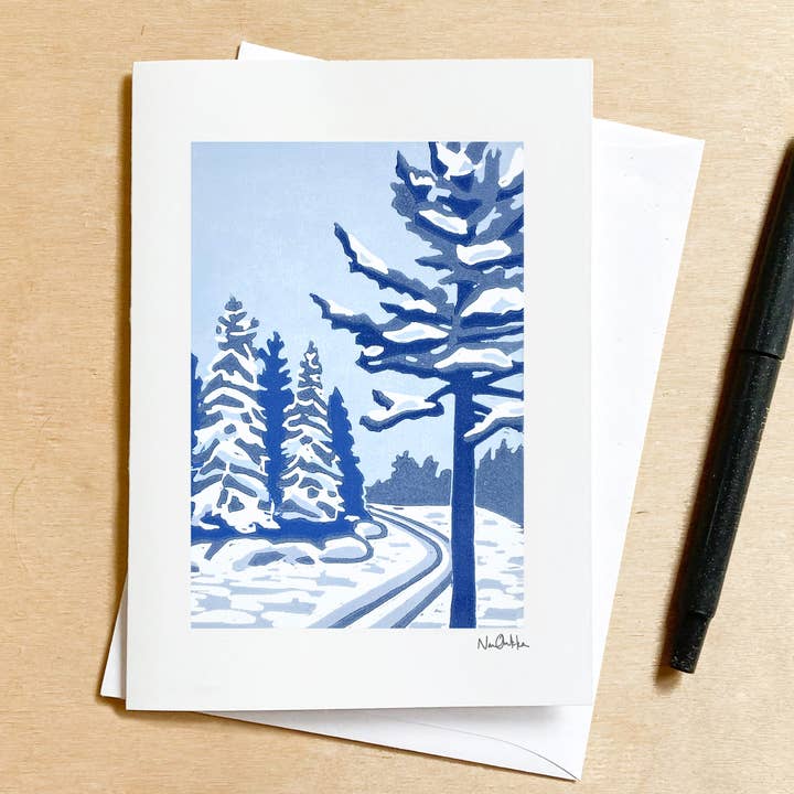 Nan Onkka Prints - Wholesale Everyday Greeting Card - Backcountry Winter Blank Greeting Card