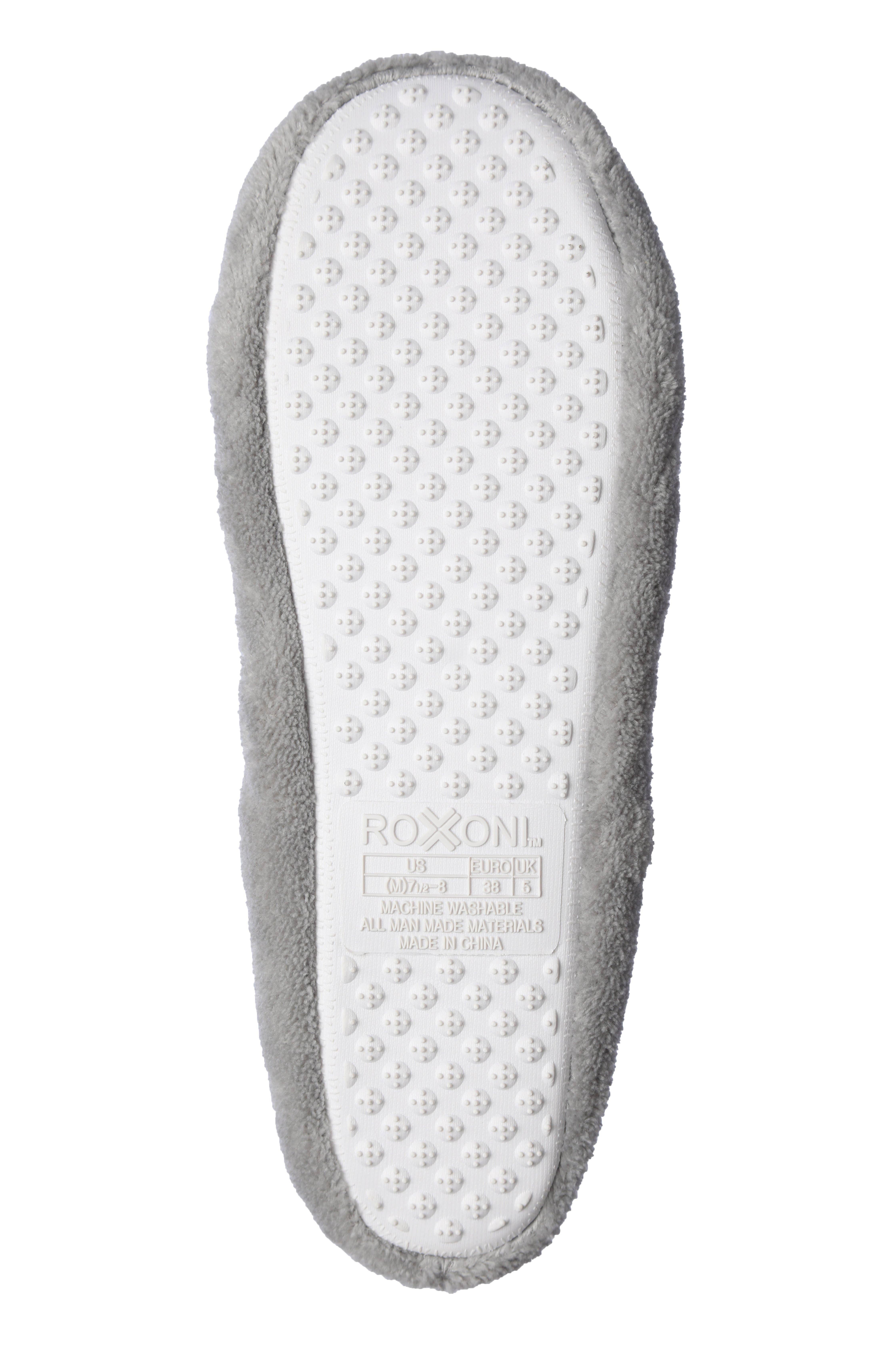 Roxoni - Vente Chaussons – femme - Pantoufles ballerines en daim pour femmes (lot de 2)3