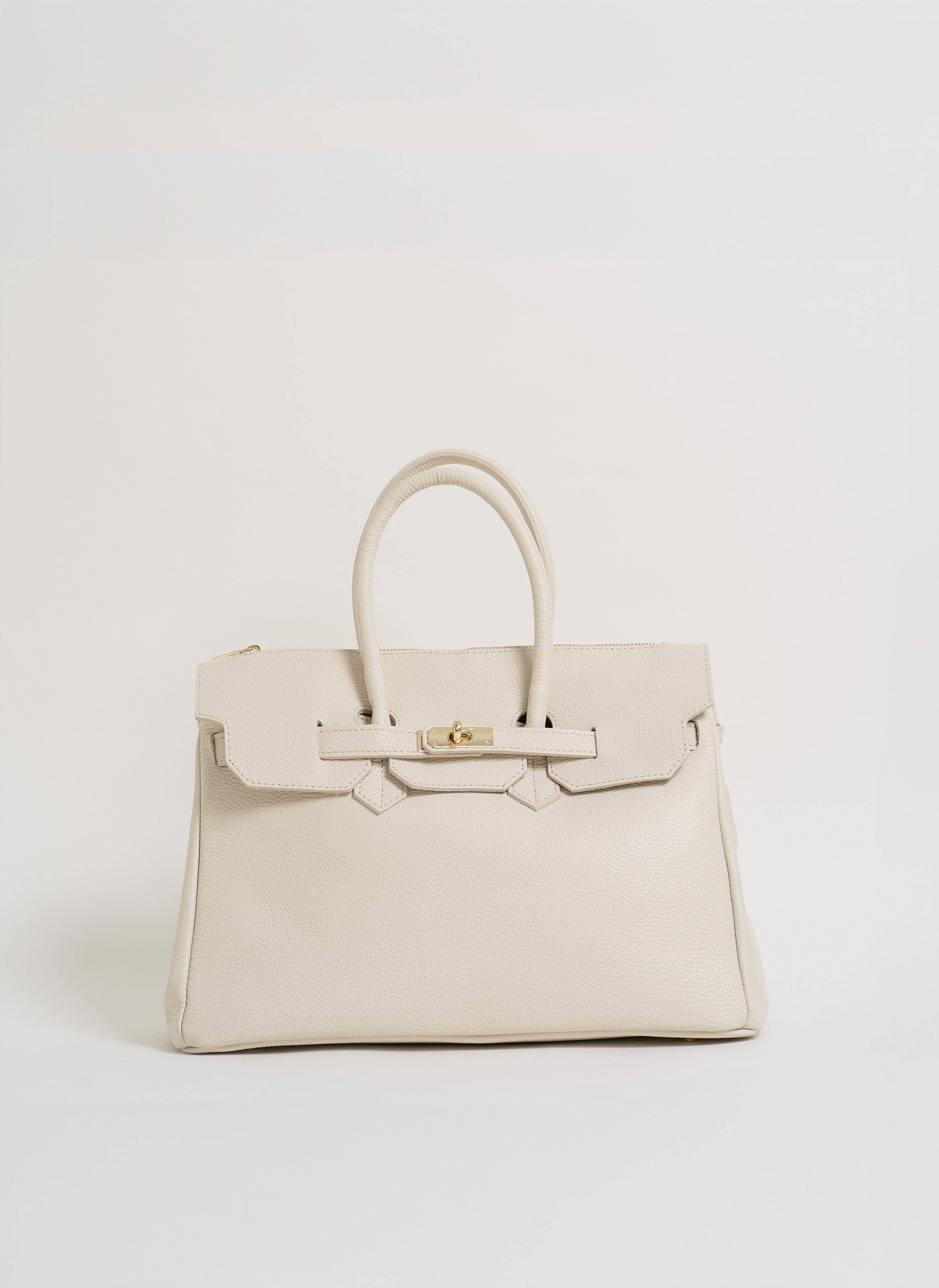 Prestige Milano - Wholesale Tote Bag - Women's - Borsa Elizabeth in Pelle Togo Crema0