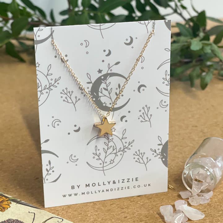 Colar Star - banhado a ouro por atacado de by Molly&Izzie