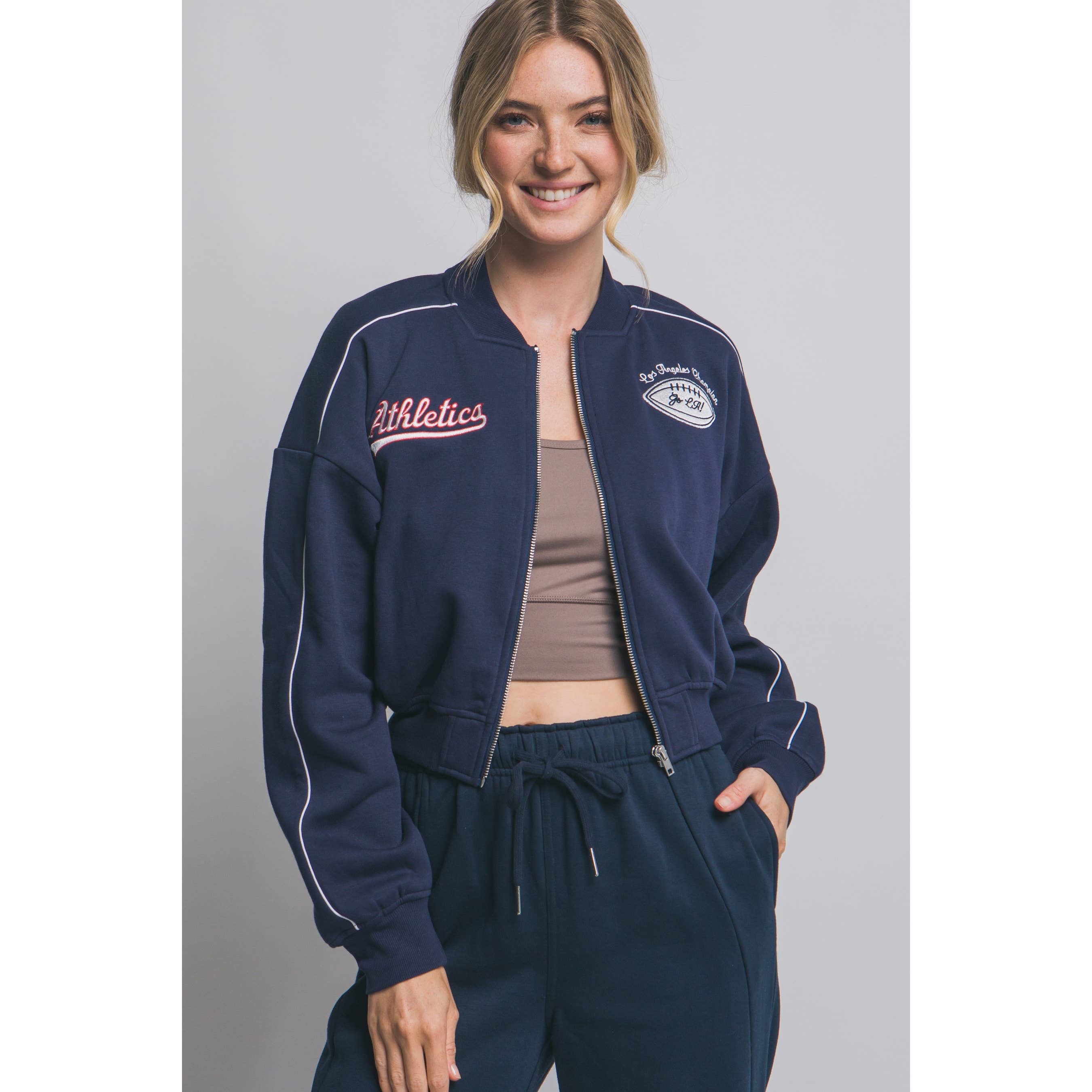 Style Up - Wholesale Jacket - Women's - Print Sweatshirt Full Zip Up Side Pockets Jacket12