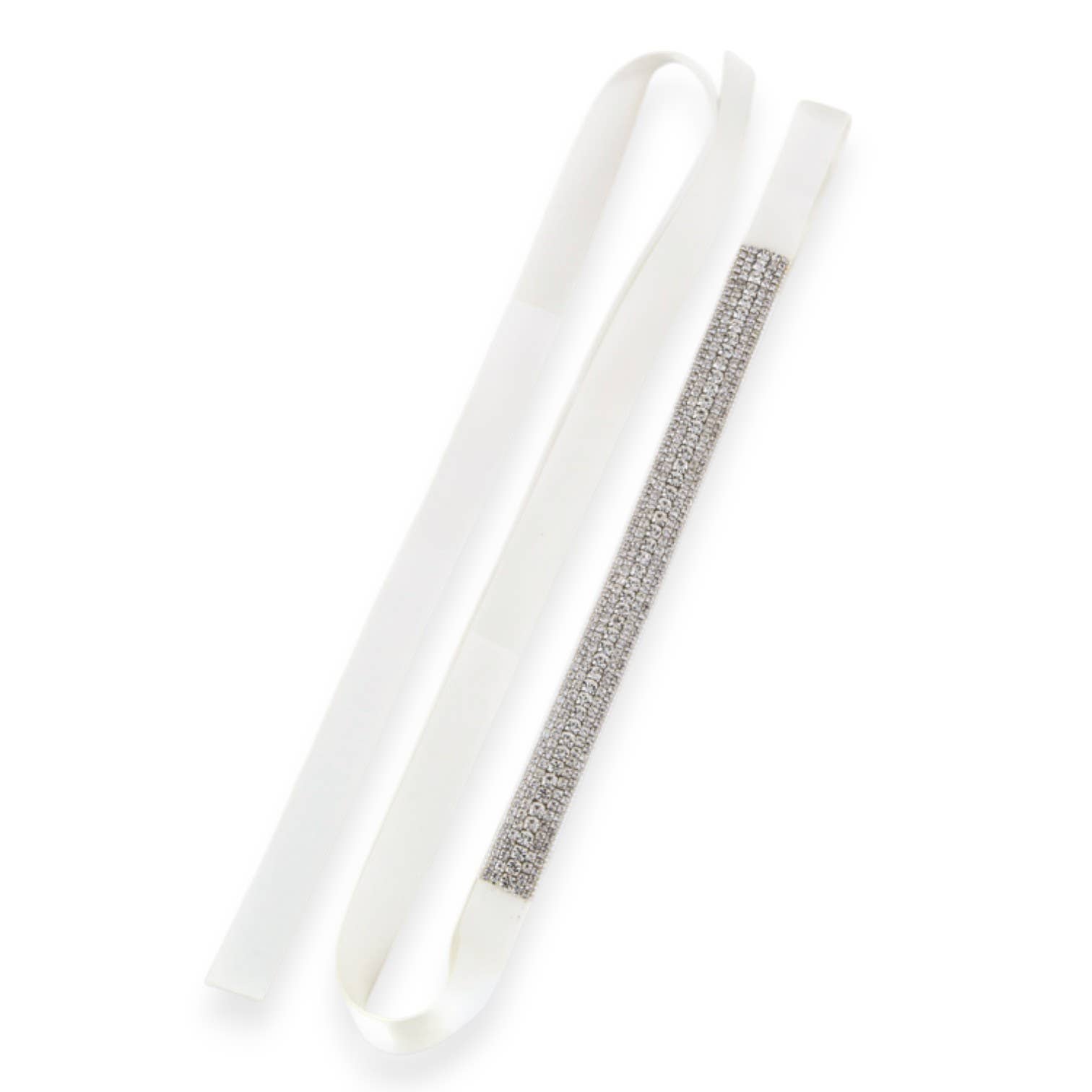 Clear White Crystal Convertible Headband & Tie Belt for wholesale on Faire1