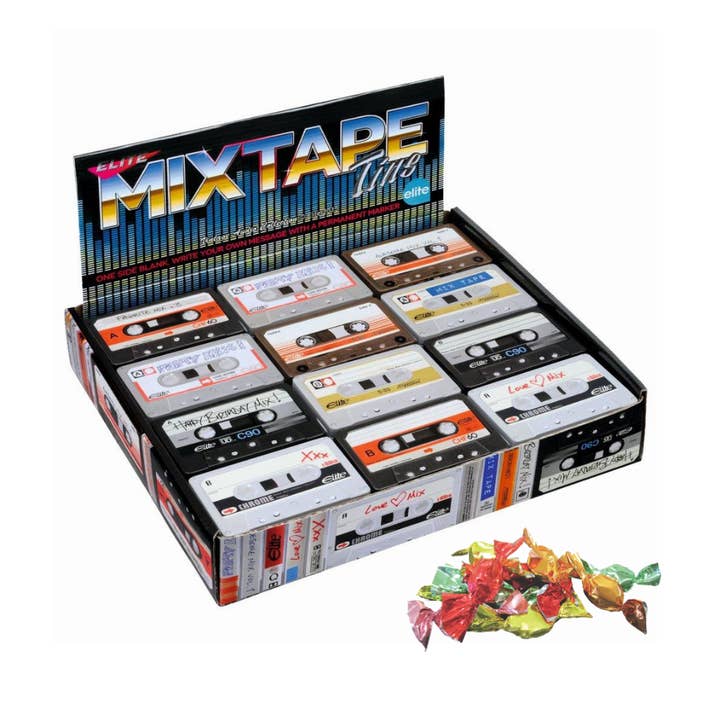 Tin Treats - Wholesale Decorative Box - Cassette Tins 6 Asst (in a display box)  With Fruit Drops 0