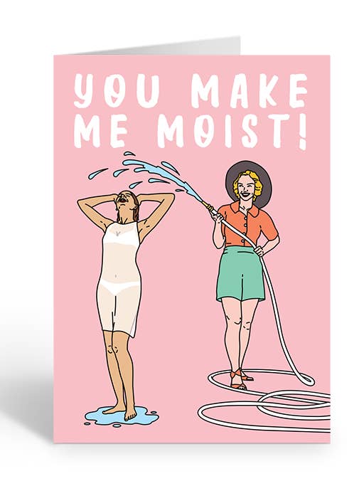 MOIST Greeting Card for wholesale by Two Brides Presents