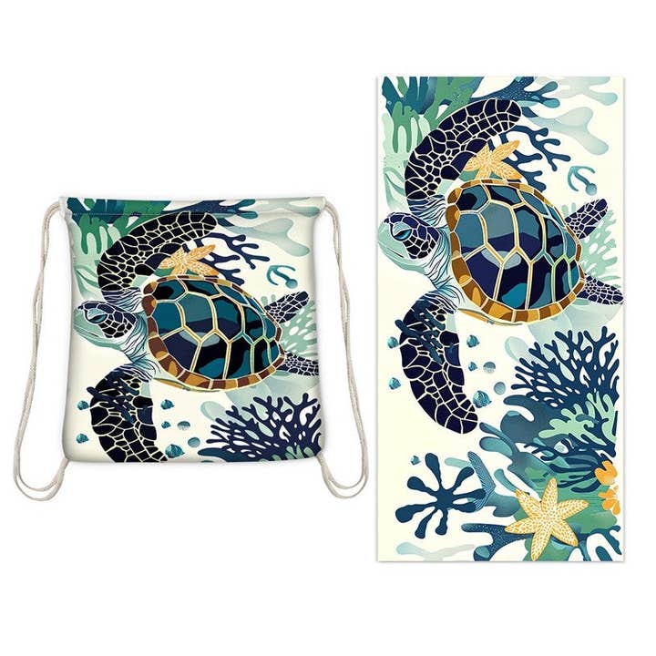 Sheer Trend – wholesale Beach towel – Portable Beach Towel With Integrated Print Storage Bag