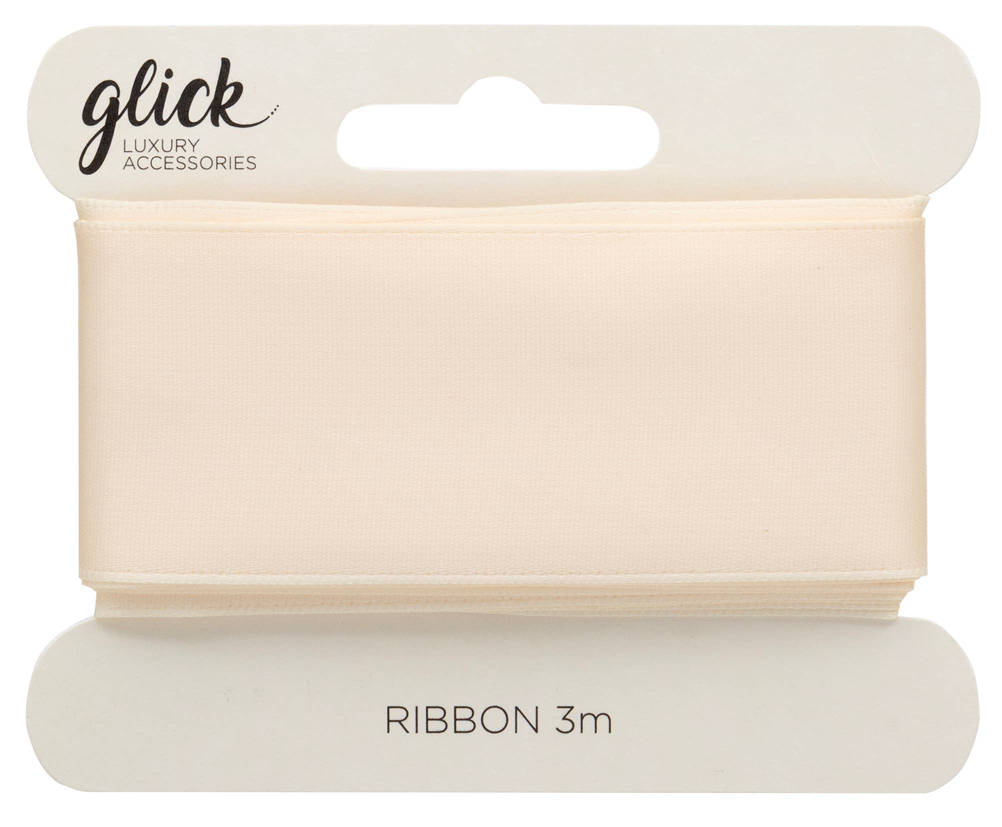 Glick - Wholesale Ribbon - Gift Wrapping - Ribbon Satin 3m Cream1