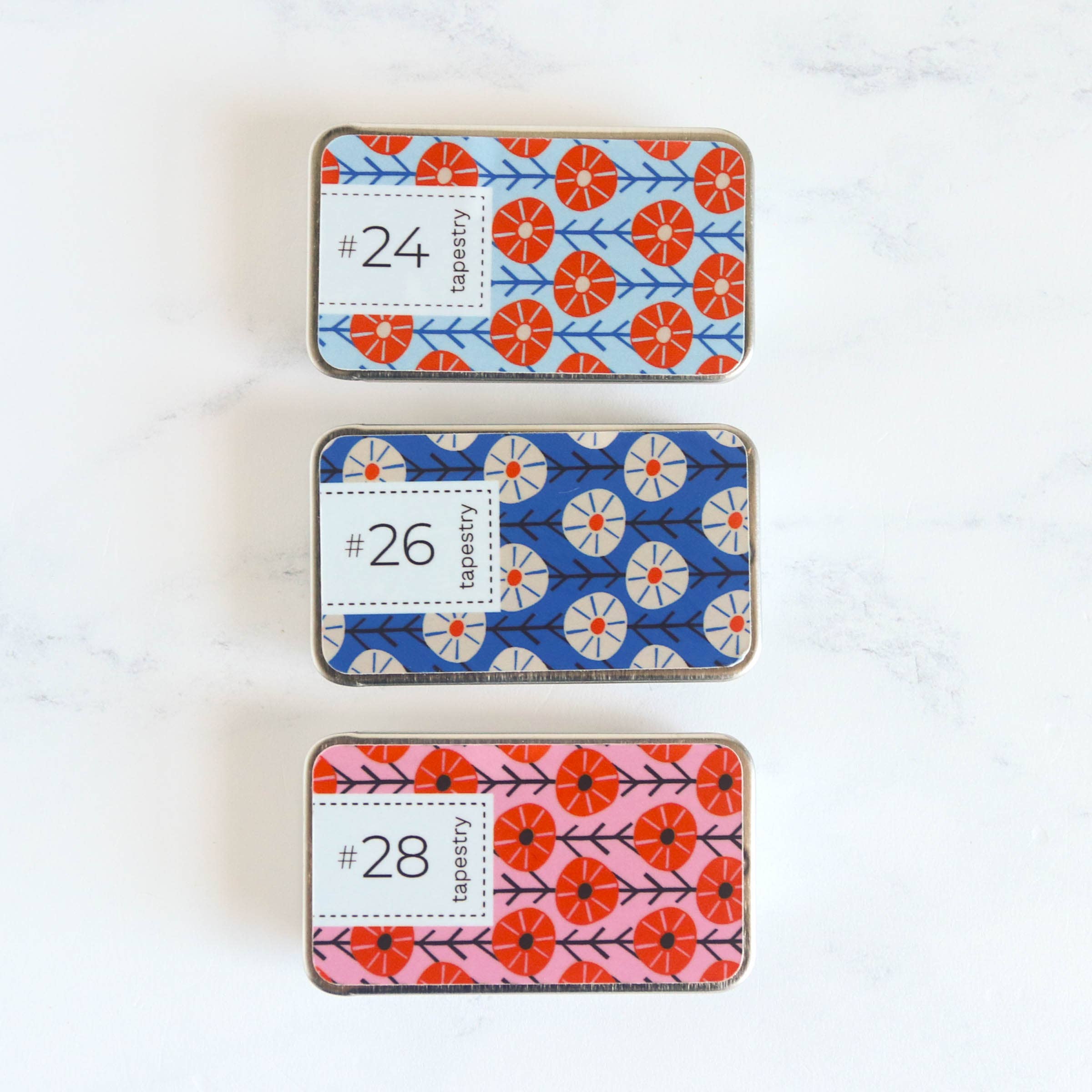 Stitched Modern - Wholesale Embroidery/Cross Stitch Supplies - Magnetic Slide-Top Needle Tin With Cross Stitch Needles2