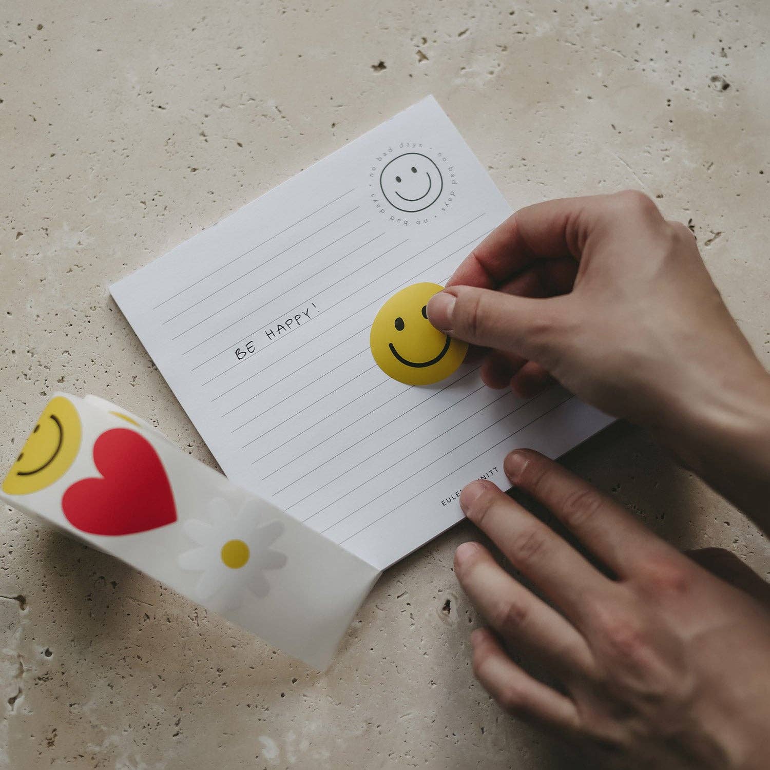 Eulenschnitt - Vente Autocollant - Stickers smiley, cœur et marguerite (VE = 8 pcs)3