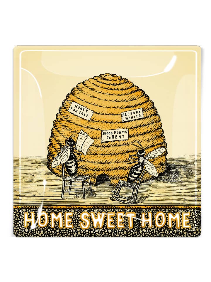 Hive & Hearth Golden Apiary Decoupage Tray for wholesale by Ben's Garden