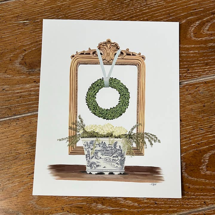 Chinoiserie and Mirror Art Print for wholesale by Art and Soul