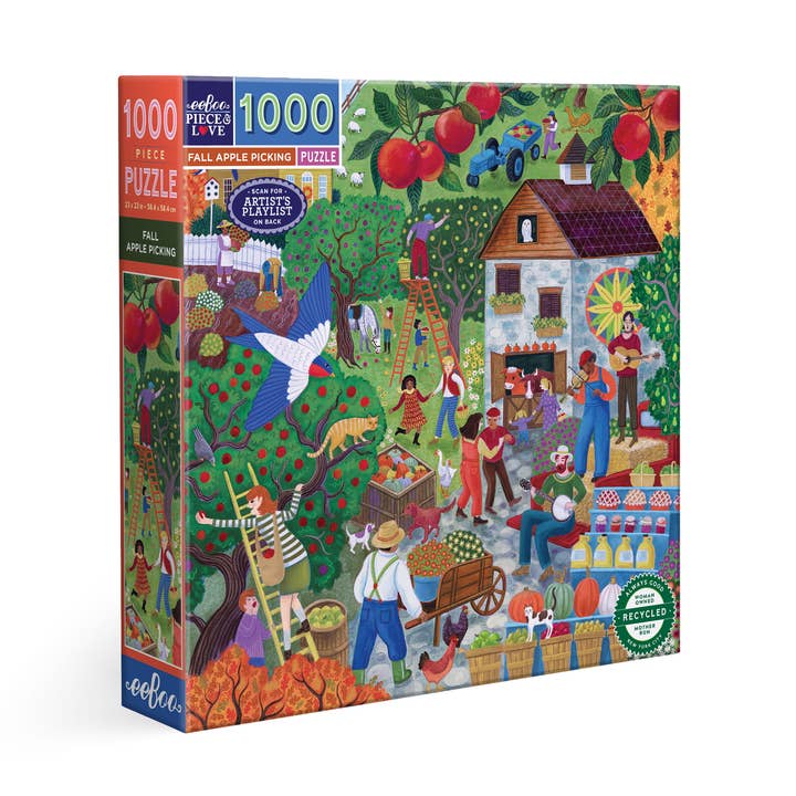eeBoo - Wholesale Puzzle - Adult - Fall Apple Picking 1000 Piece Puzzle0