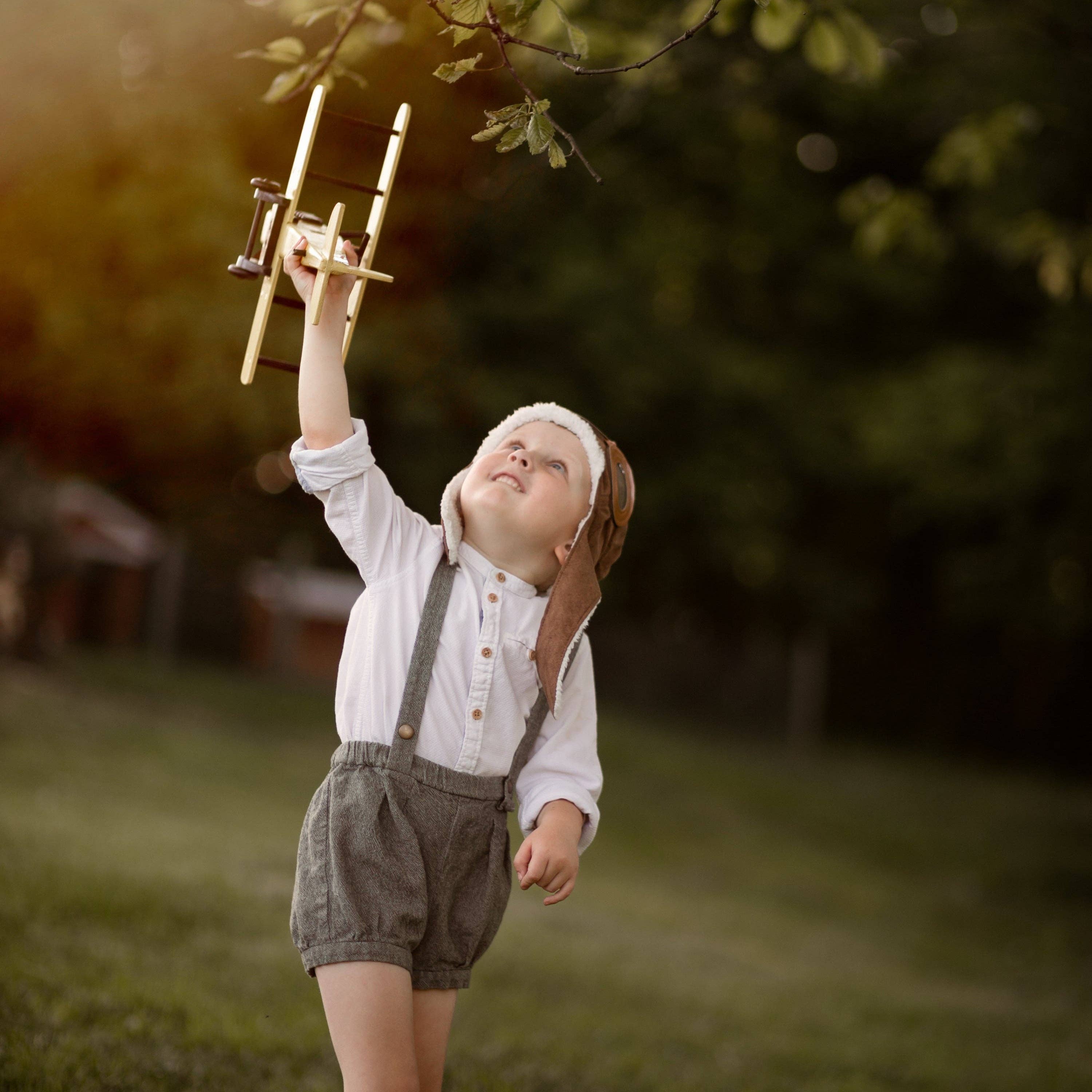 Lillies Dream - Wholesale Shorts - Kids - Chambray Blue Suspender Shorts3