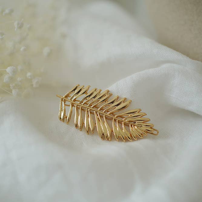 Bohomane - Wholesale Hair Clip - Women's - Leana Gold Feather Hair Clip2