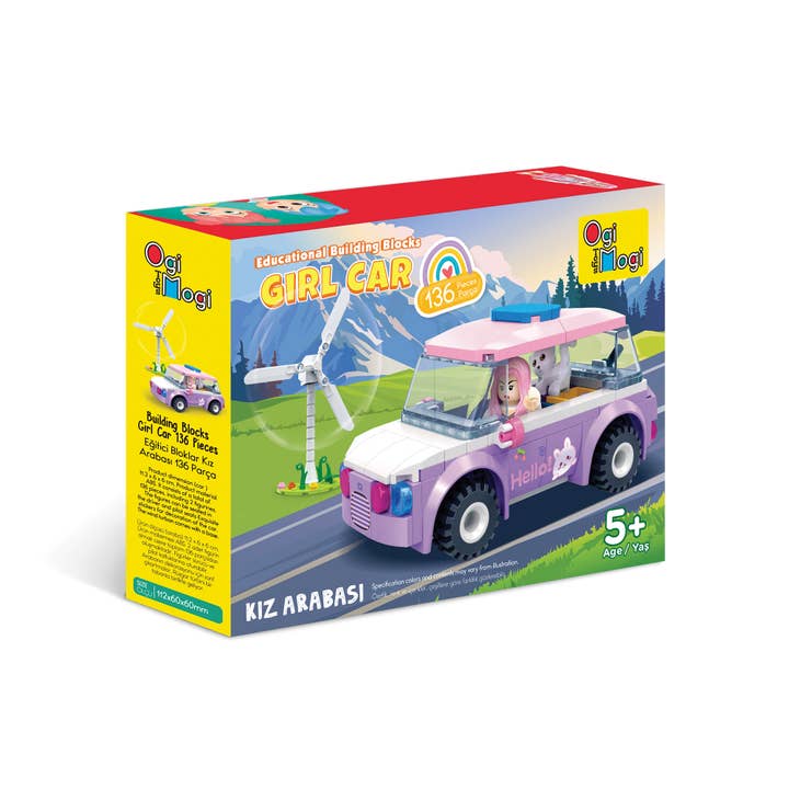 Multi Colored Ogi Mogi Girl’s Car Building Blocks Set 136 PCS Compatible with Lego for wholesale on Faire3