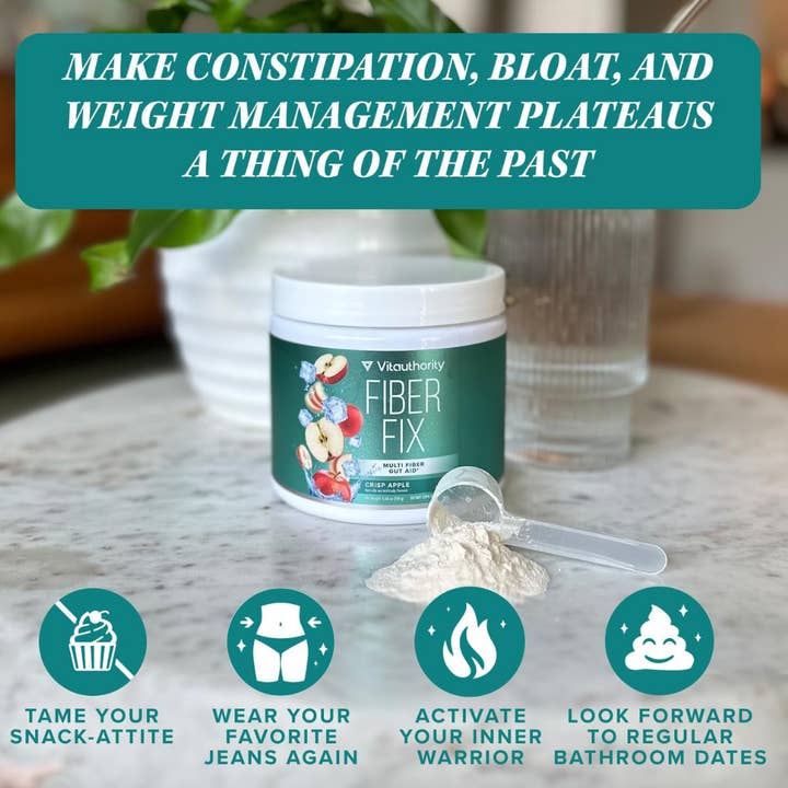 Vitauthority – wholesale Oral supplement/vitamin – Fiber Fix Powder: Crisp Apple, Gut Health & Detox