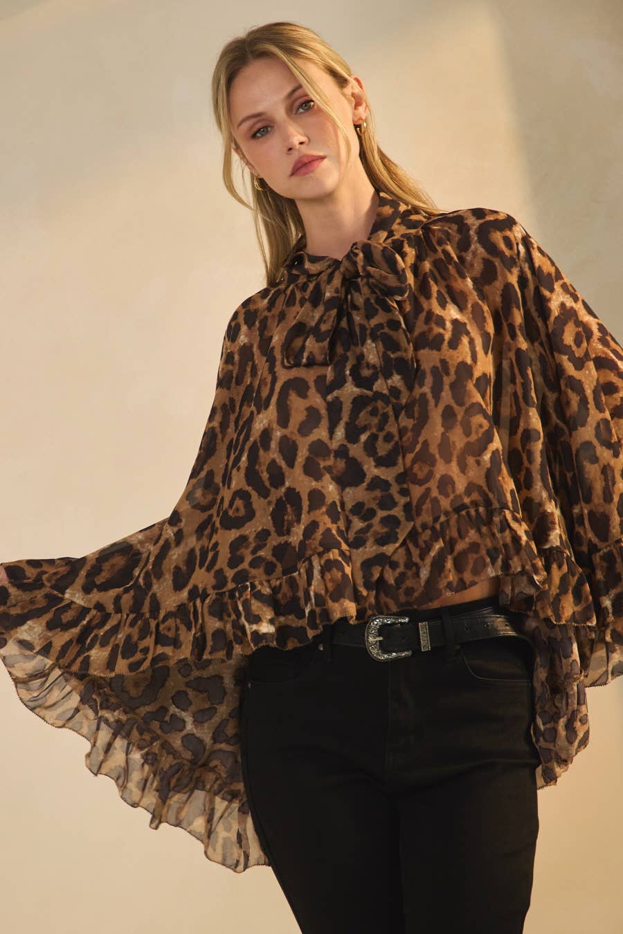 Oddi - Wholesale Blouse - Women's - Leopard Printed Chiffon Blouse3