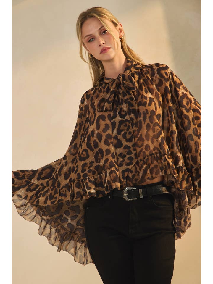 Oddi - Wholesale Blouse - Women's - Leopard Printed Chiffon Blouse3