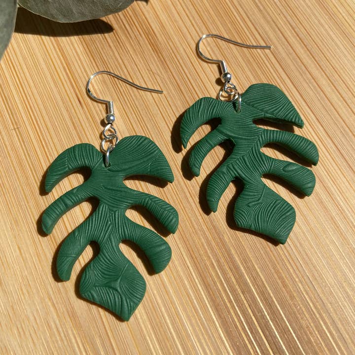 Monstera Leaf Dangle for wholesale by Sutton Craft Co