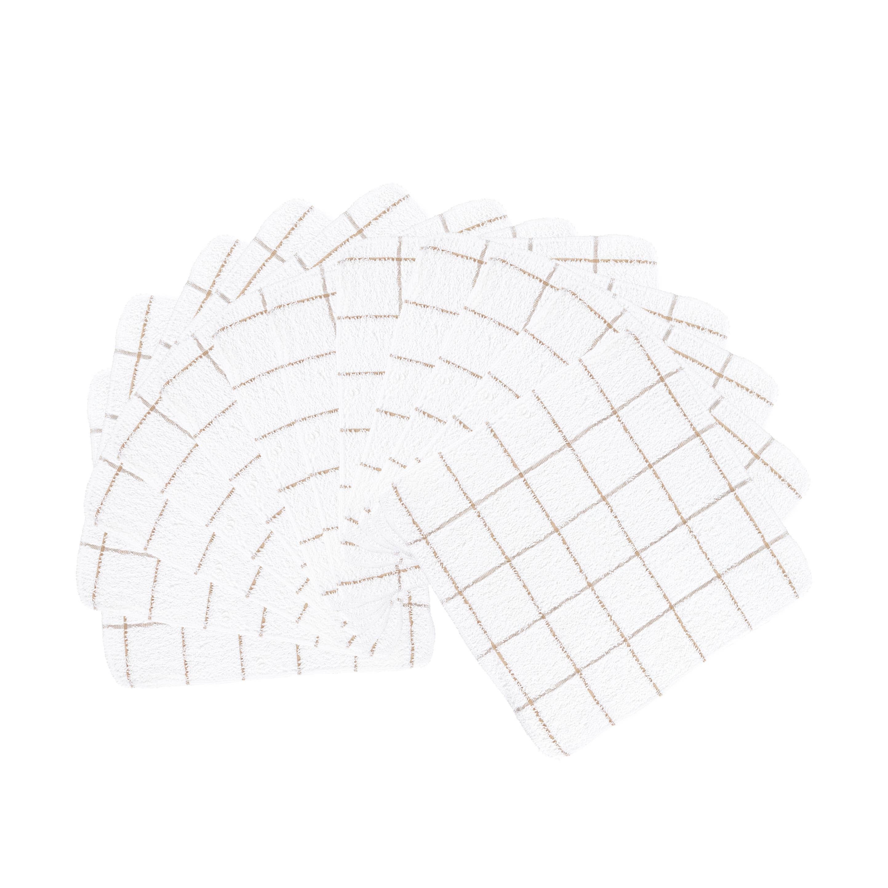 Arkwright Home - Wholesale Dishcloth - Cooks Kitchen Dishcloths (12 Pack), Cotton 12x12 Striped3