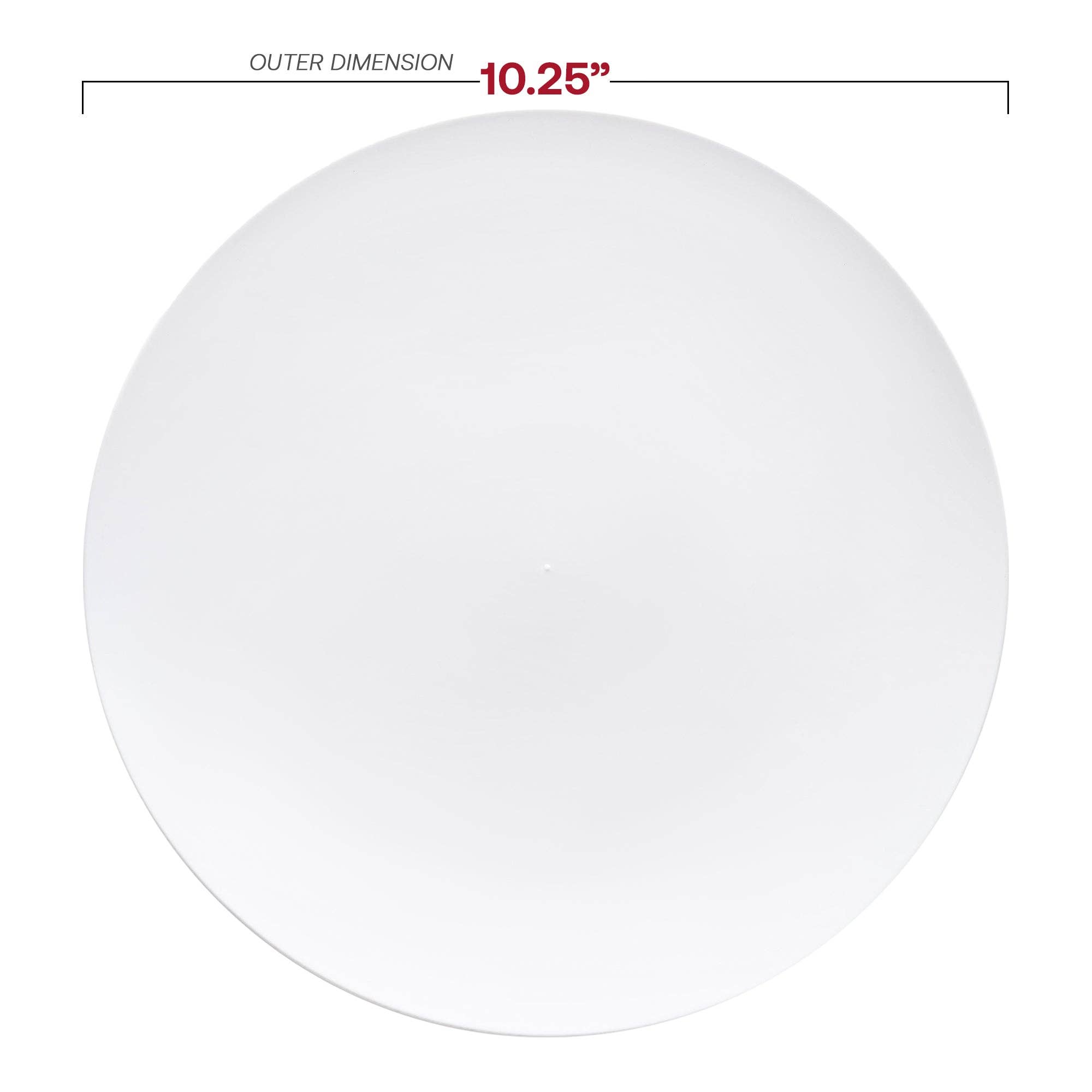 Smarty had a Party - Wholesale Disposable Plate - 10.25" White Organic Round Plastic Dinner Plates - 10 pcs2