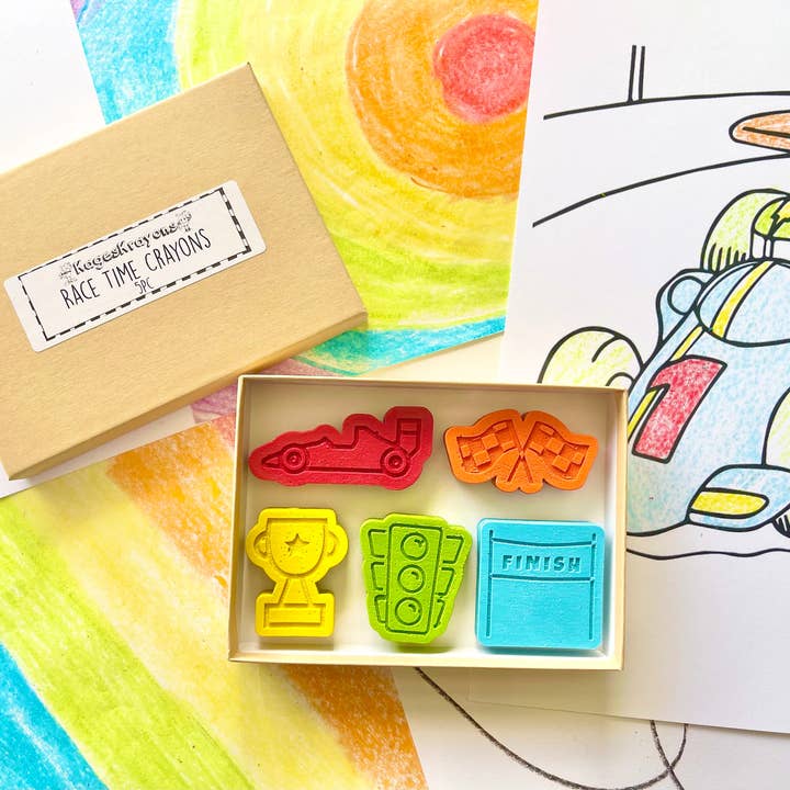 Race Car Crayons Gift Box for wholesale by KagesKrayons