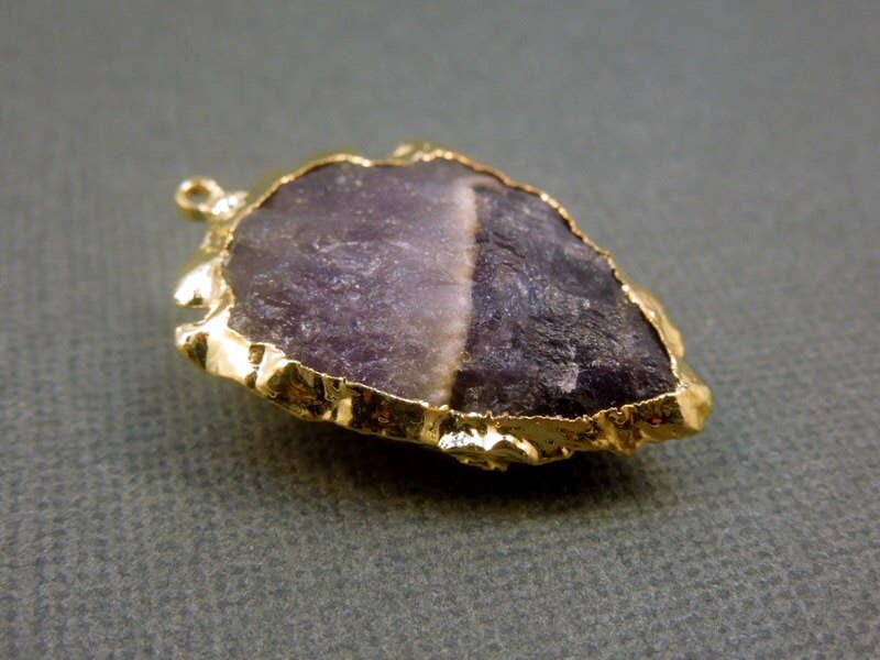 Jewelers Paradise - Wholesale Individuele bedel/hanger - Amethist Arrowhead kristallen hanger 3