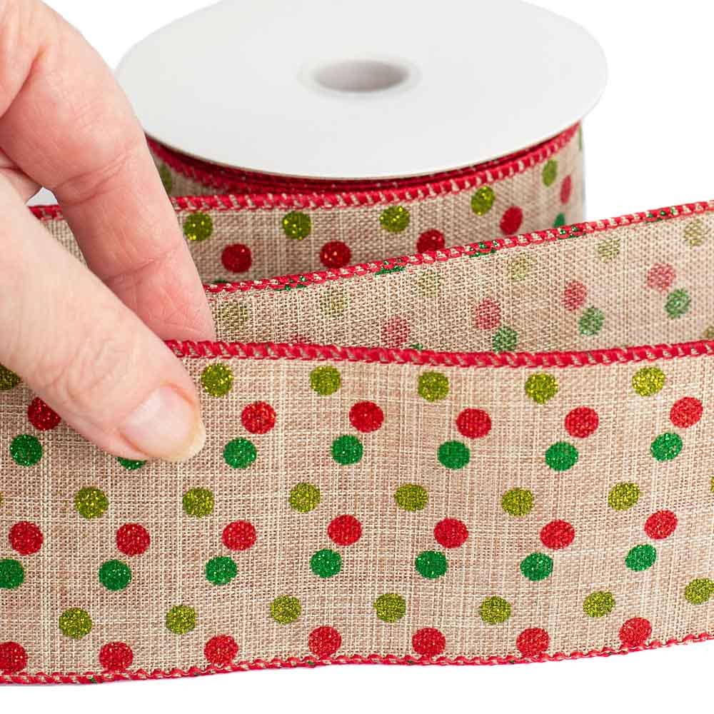 Factory Direct Craft - Wholesale Ribbon - Gift Wrapping - Faux Burlap Wired Ribbon  Spool -Select Color3