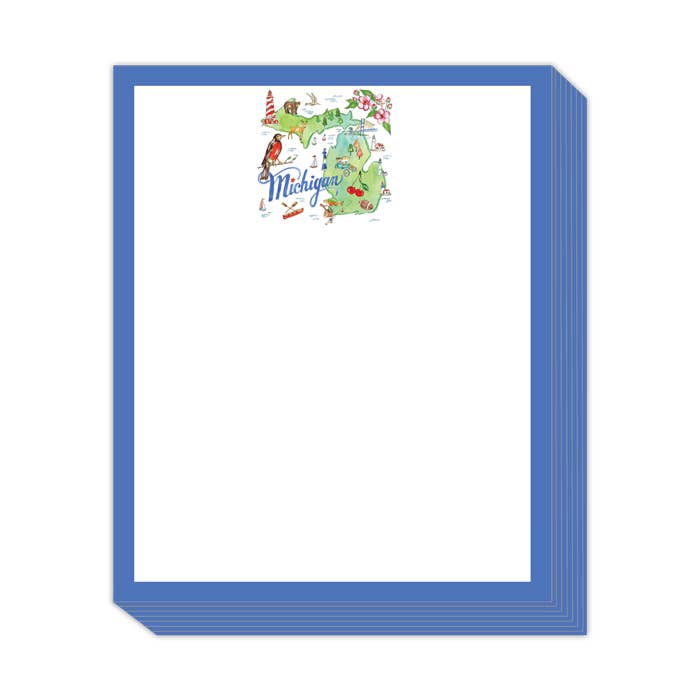 RosanneBeck Collections – wholesale Anteckningsblock – Michigan handmålade ikoner Stack Pad0