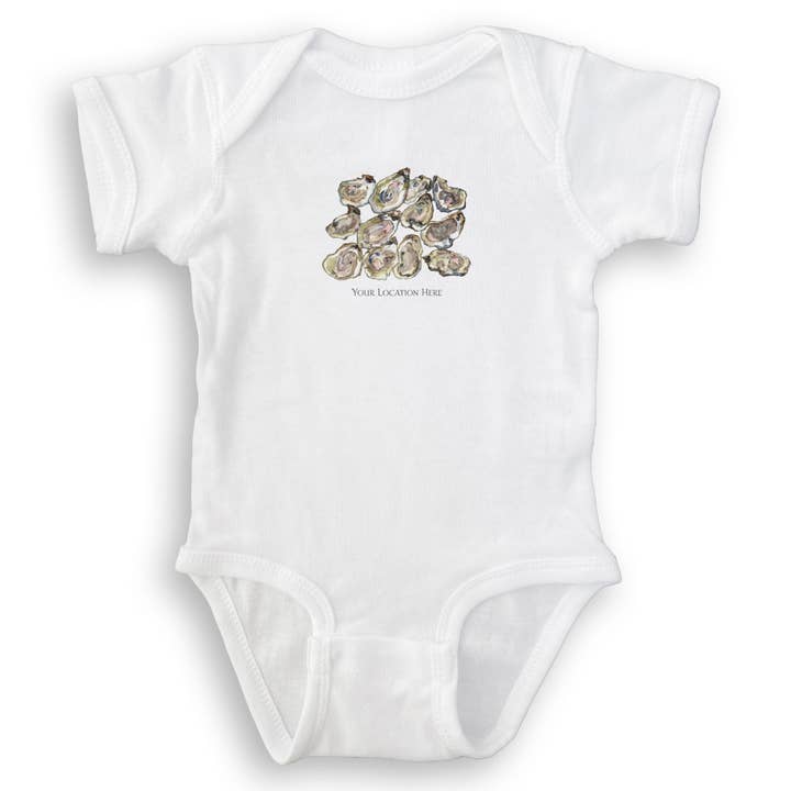 French Graffiti - Wholesale Tea Towel - A Dozen Oysters with Location14