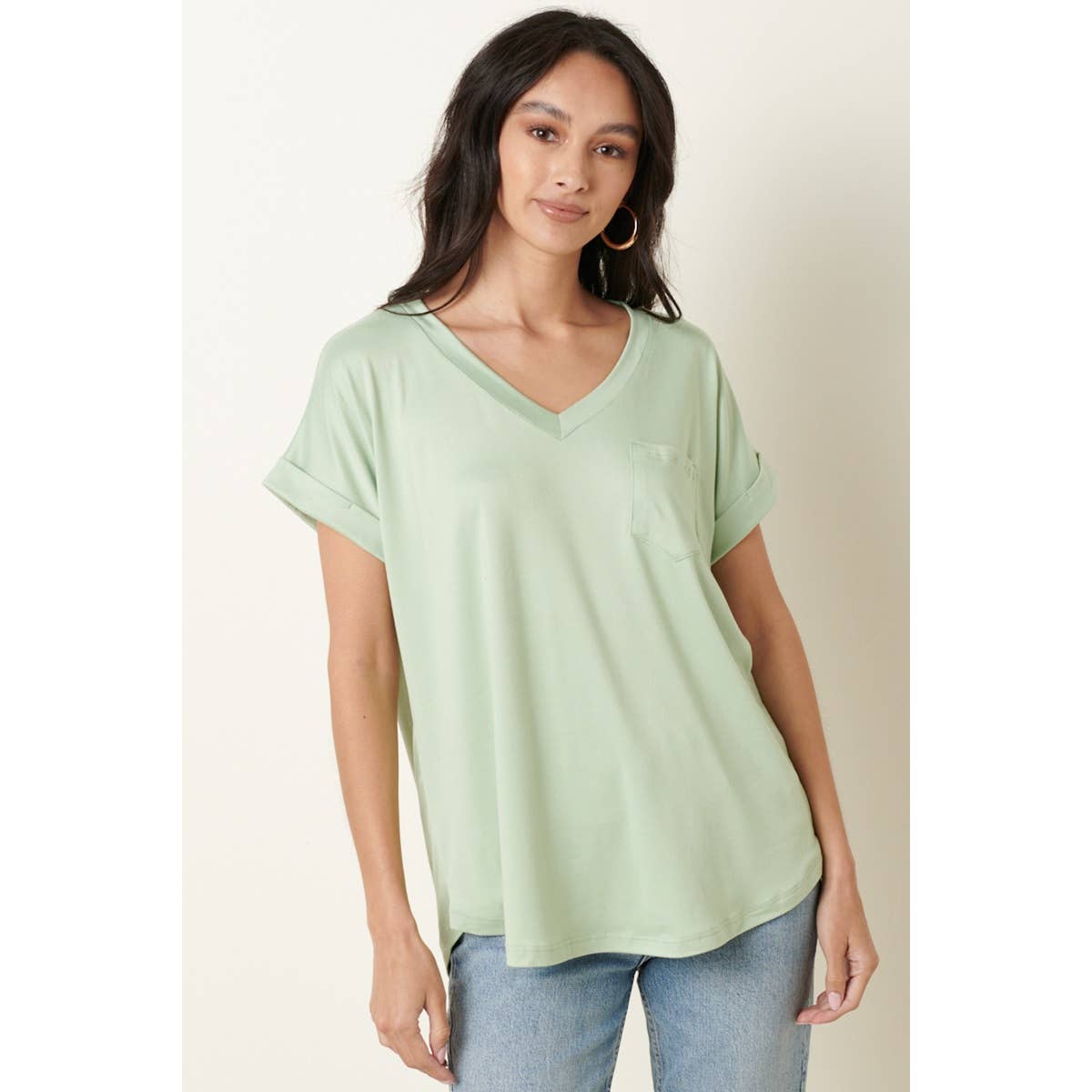 mittoshop – Engroshandel Strikket top - Dame – T9153 - DTY V-HALS MED 1 LOMMEDETALJE DOLMAN STRIKKET TOP22