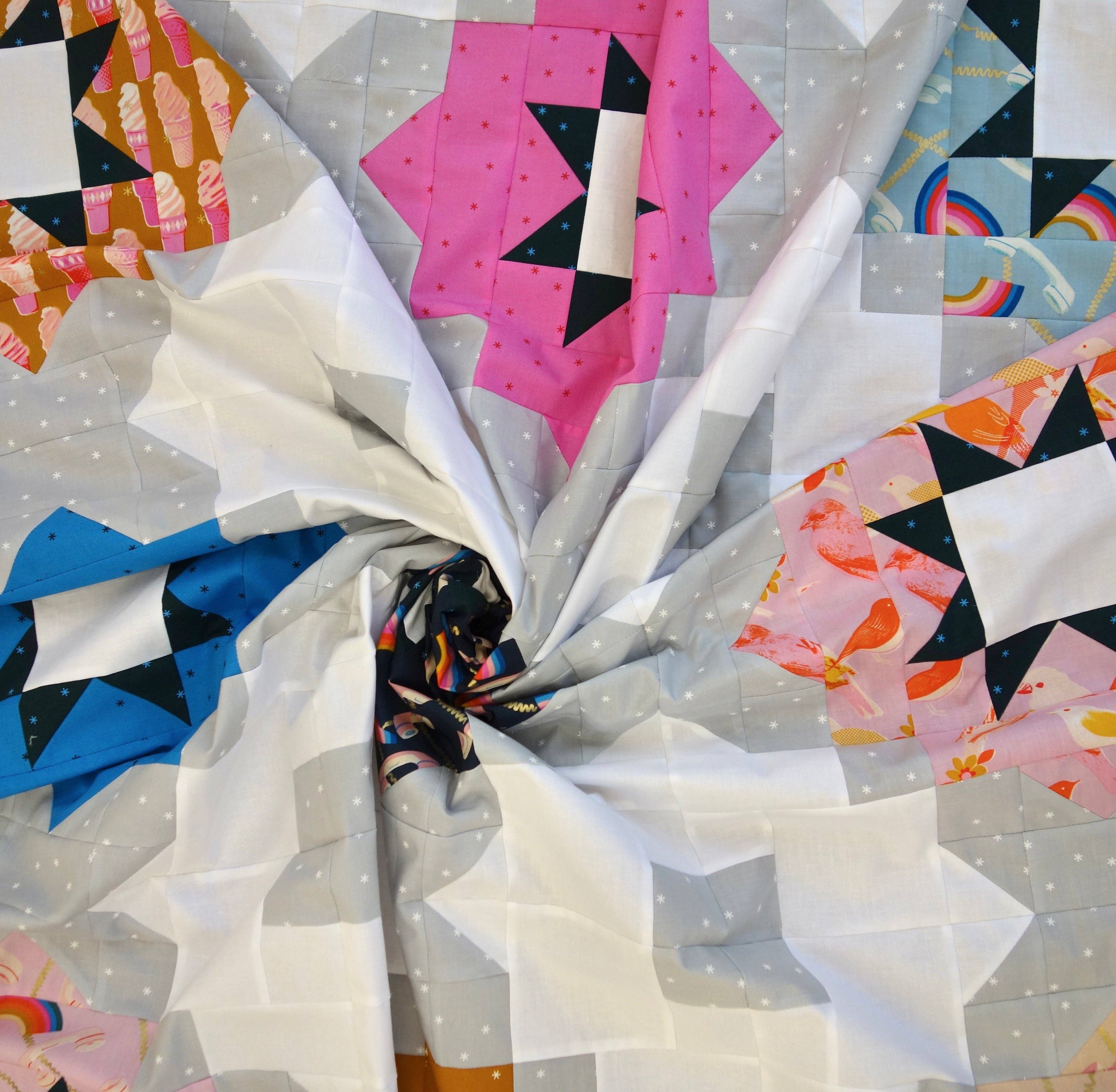 Lou Orth Designs – Großhandel Bastel-Nähset – Vintage Tiles Quilt - Papiermuster6