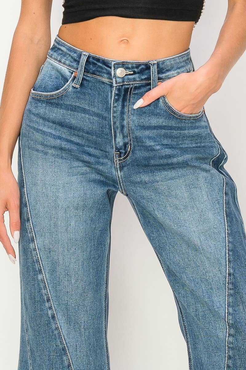 MEDIUM HIGH RISE RELAXED FLARED LEG JEANS for wholesale on Faire5
