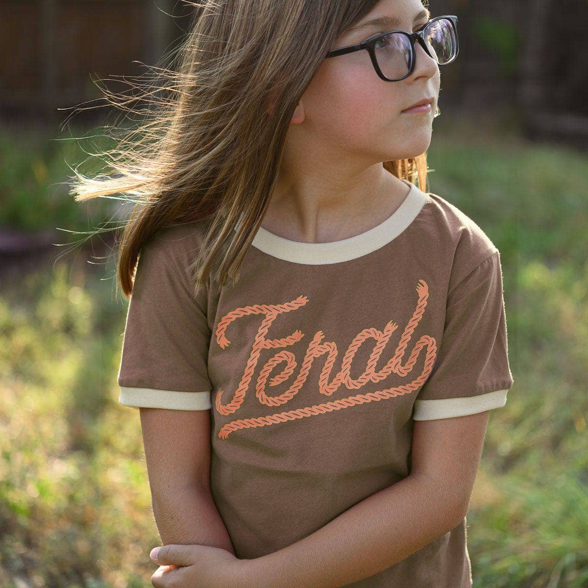 River Road Clothing Company - Wholesale Screen Printed T-Shirt - Kids - Feral Vintage Ringer (Youth)1