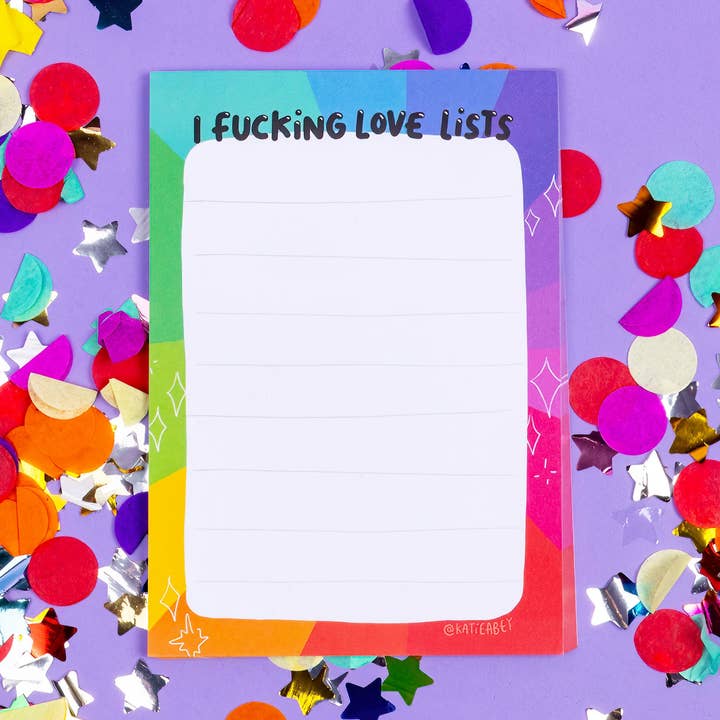 Me encantan las listas bloc de notas para venta al por mayor de Katie Abey