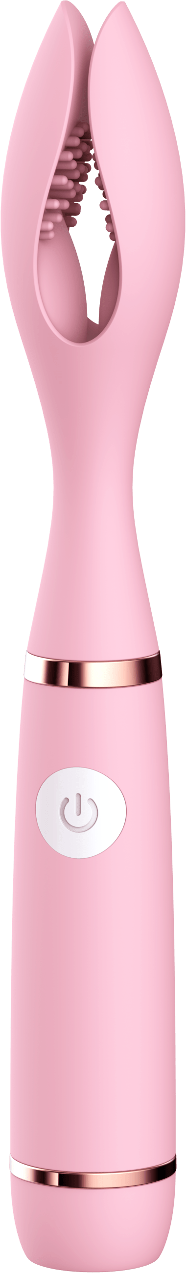 Kinky Pleasure - Wholesale Sex Toy - Power Escorts - BR164 - Couple Pleasure - Couple Vibrator - Rechargeable - Silicone - 19 × 2.75 CM - Pink2