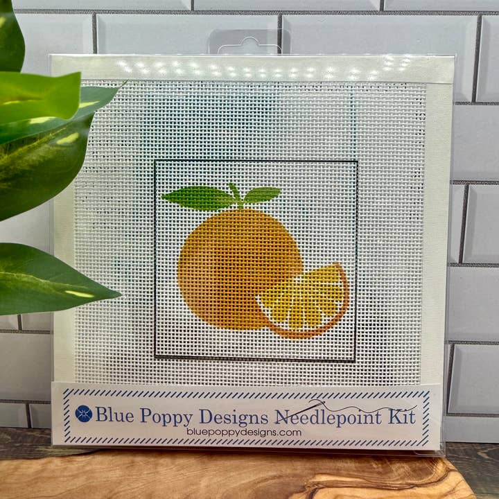 Oranges Needlepoint Kit for wholesale by Blue Poppy Designs