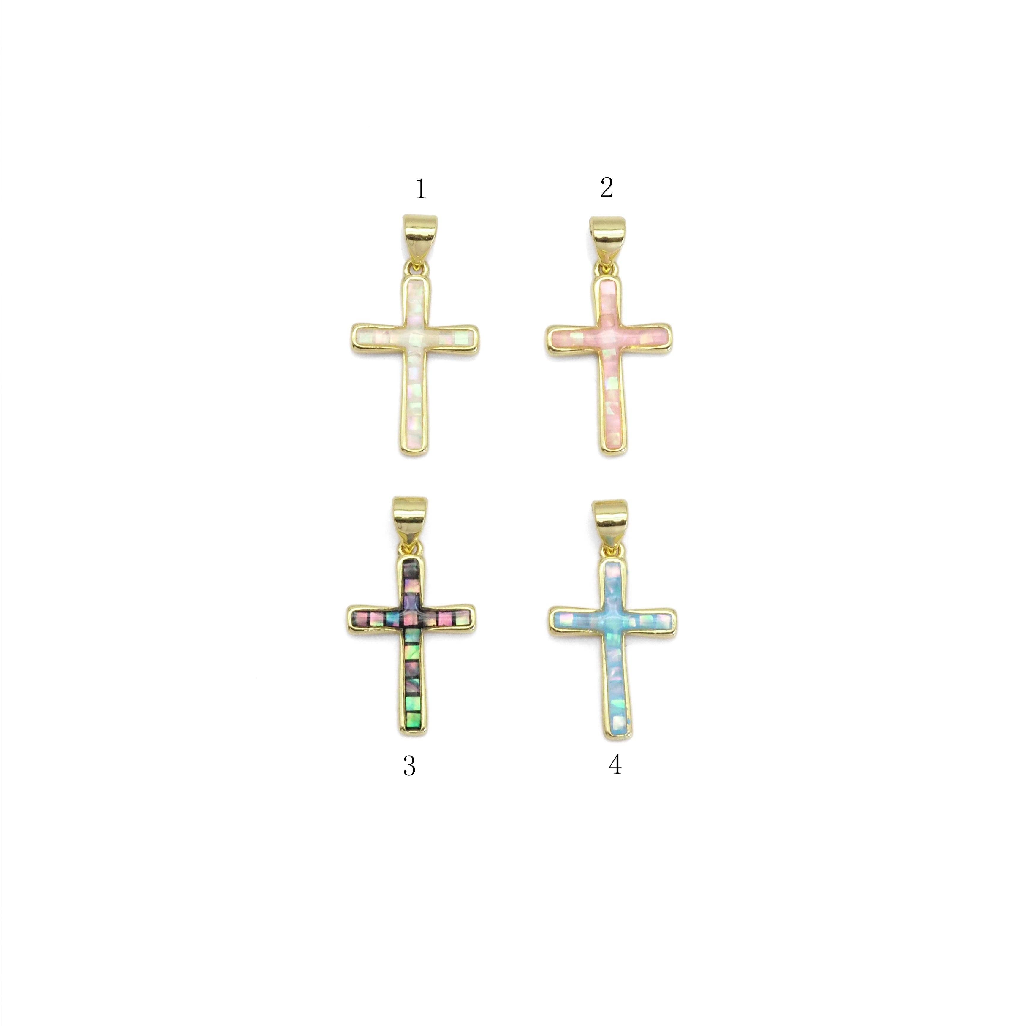 BestBeads&Beyond - Wholesale Individual Charm/Pendant - Abalone Mother of pearl Cross Charm, Sku#LX391/wl231