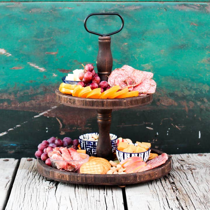 Boulton and Grande - Vendita all'ingrosso Vassoi da portata - Vassoio rustico a due livelli5