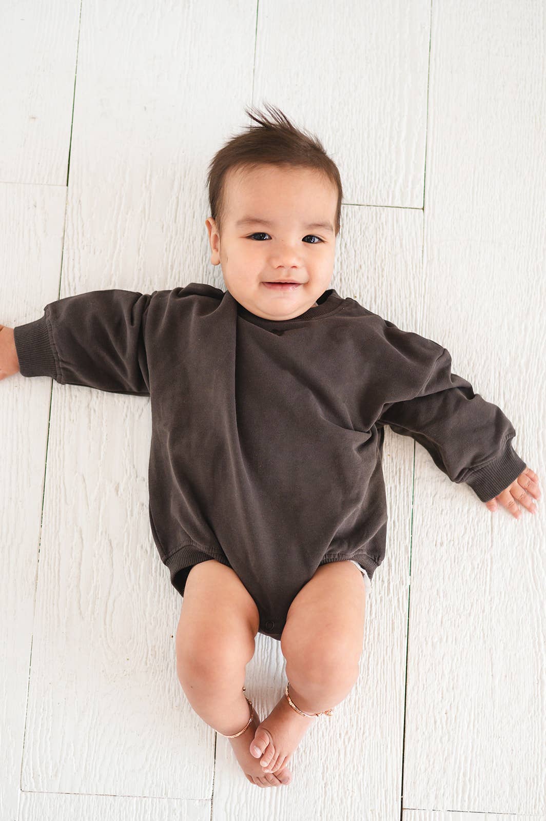 Addie Joy company - Wholesale Romper - Kids - Oversized Cozy Romper - Faded Black5