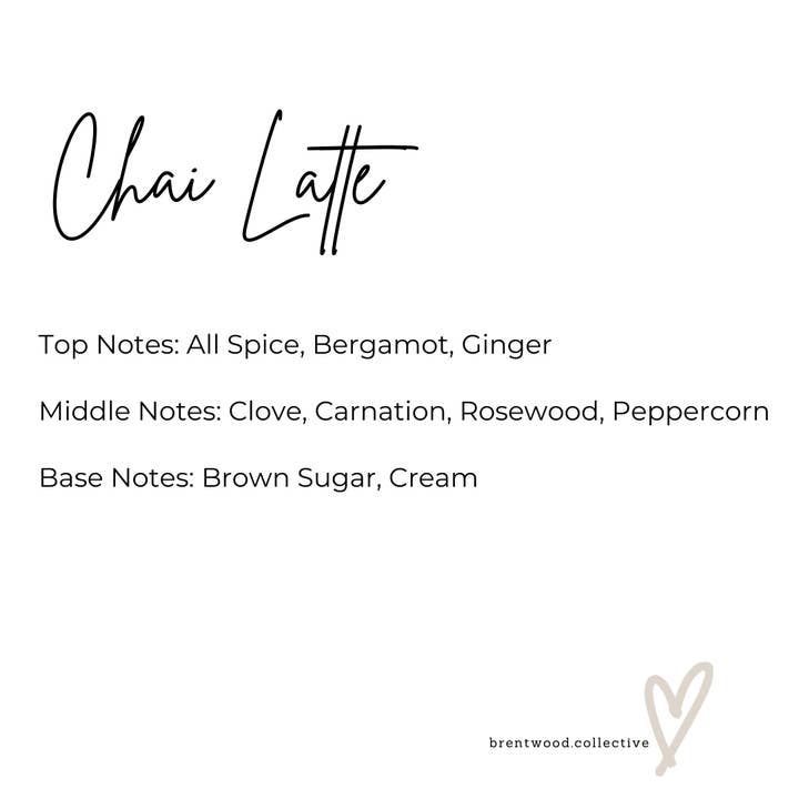 Brentwood Collective - Wholesale Jar/Filled Candle - Chai Latte | Candle