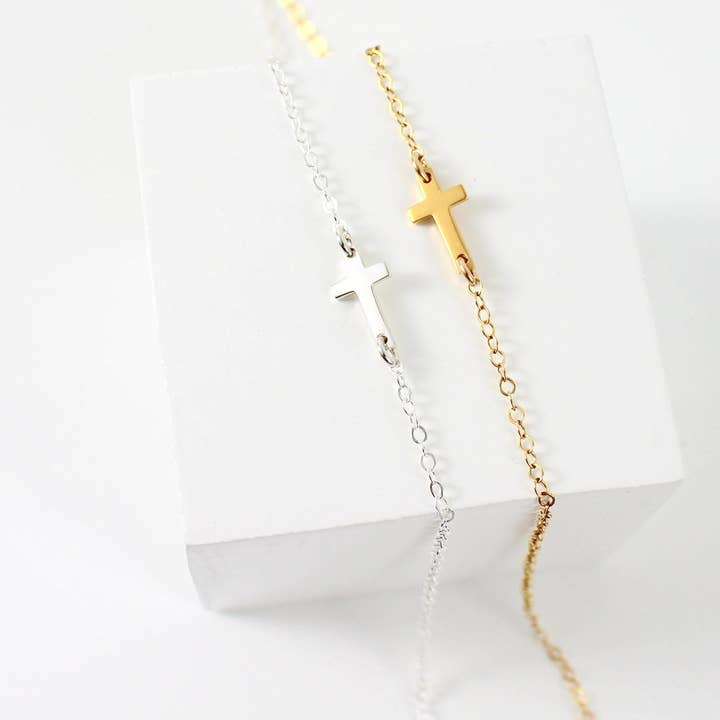 Faith & Life Christian Brands - Wholesale Pendant/Charm Necklace - Horizontal Cross Necklace