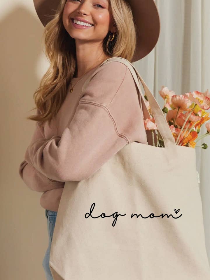 Dog Mom Minimal Tote för wholesale av Ruff N' Fluff