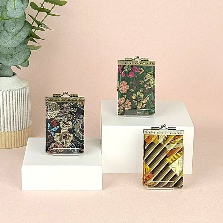 Floral Brocade RFID Card Holder for wholesale by Cathayana