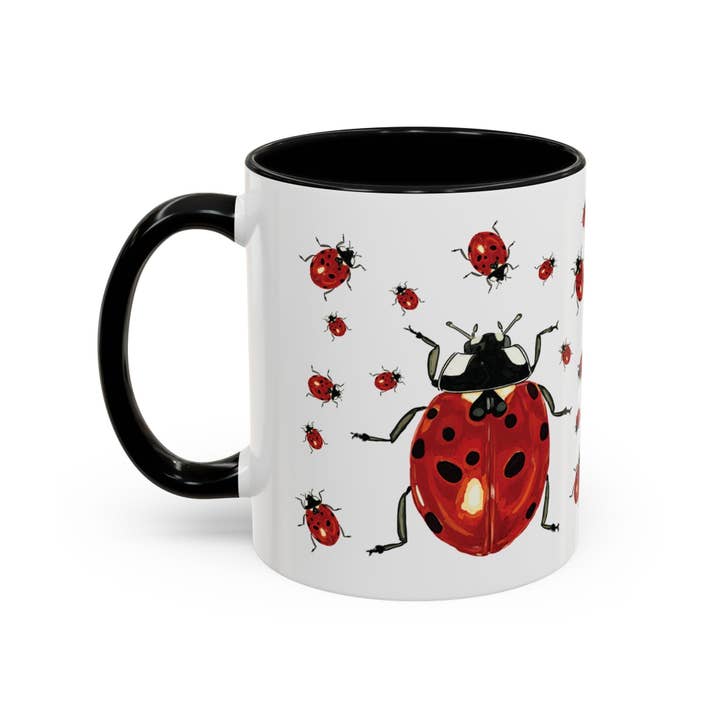 Blue Cava - Wholesale Coffee Mug - Ladybug Two Tone Ceramic Mug (11oz & 15oz)12