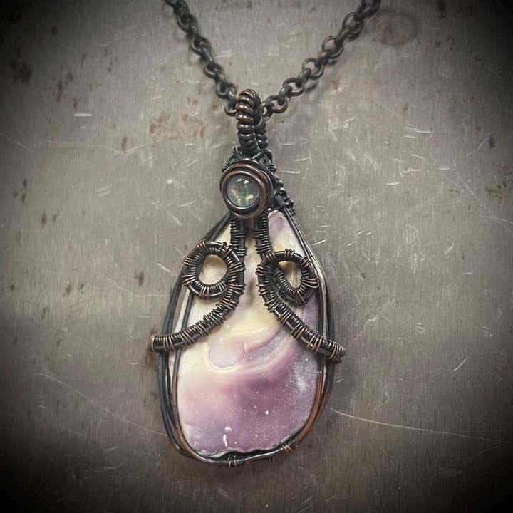 Concha Roxa de Martha’s Vineyard (Quahog) e Cobre Opala por atacado de Natural Gifts Jewelry