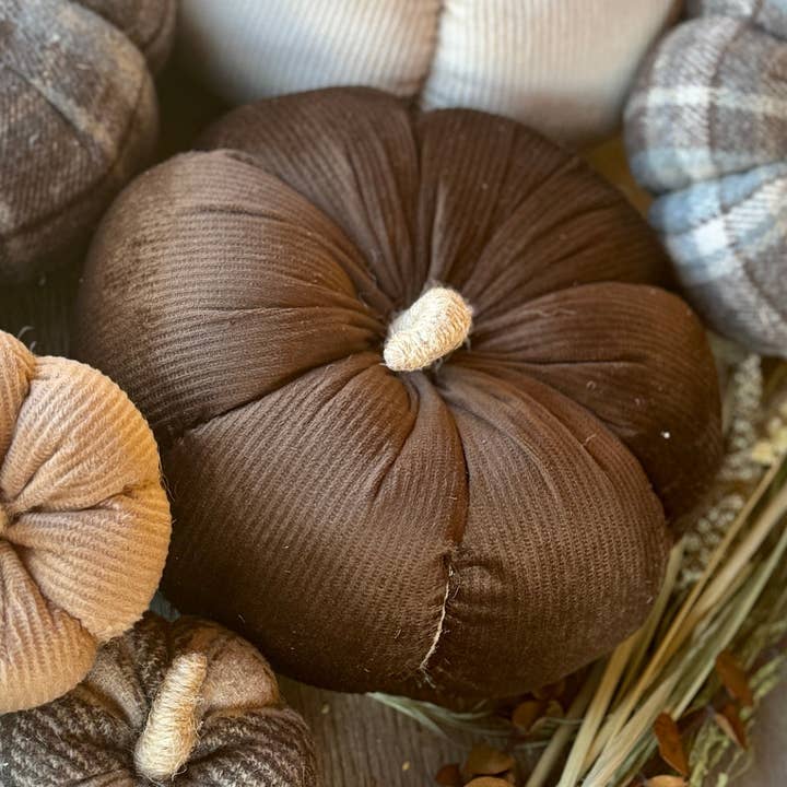 CF-3324 - Lrg. Mocha Corduroy Pumpkin for wholesale by Collins Painting & Design