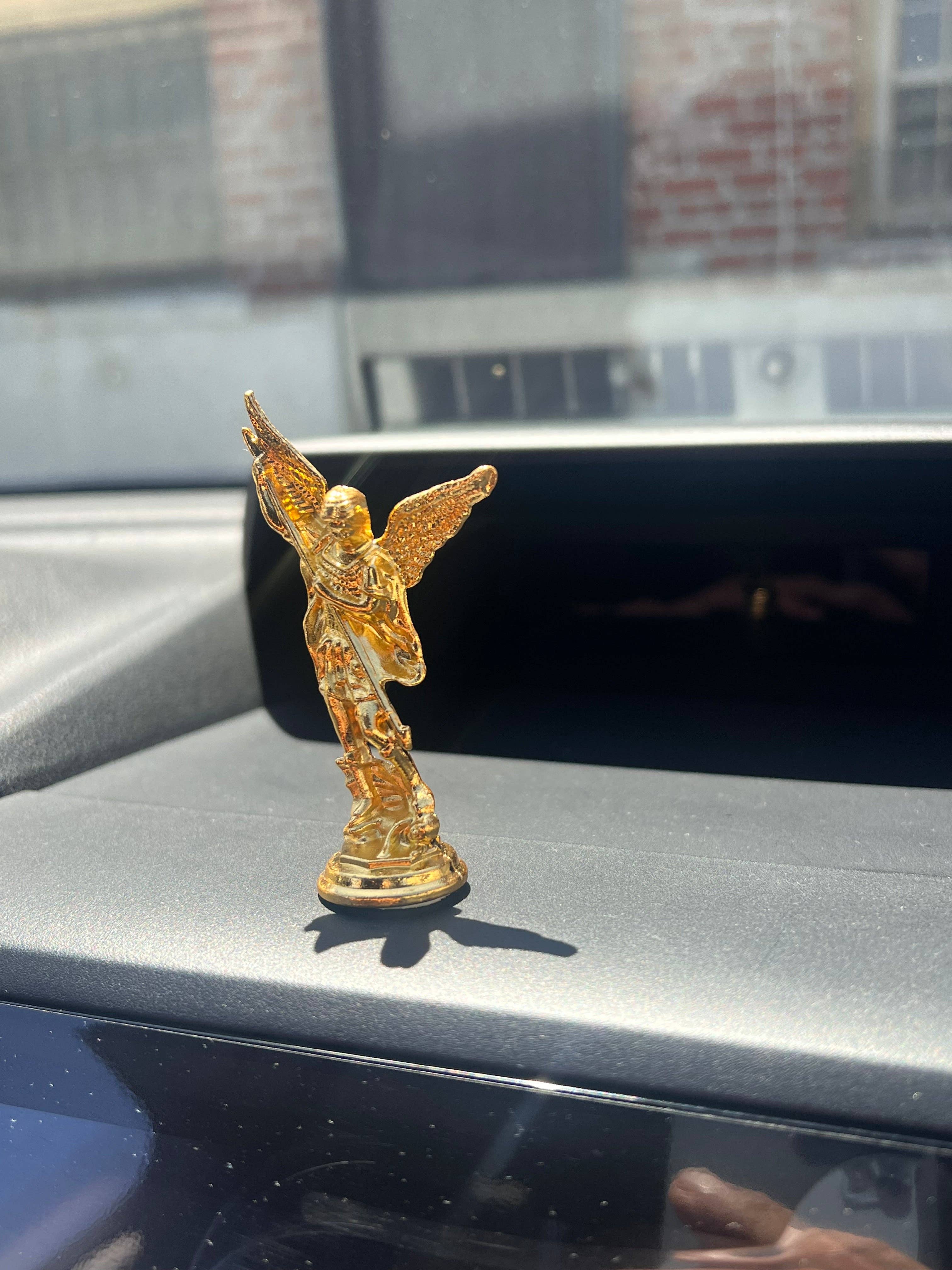 SAN JUDITAS RELIGIOUS ARTICLES - Wholesale Decorative Figurine - AUTO DEVOTIONAL: 3" ST. MICHAEL METAL STATUE3