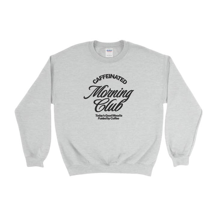 Lucy + Company - Wholesale Graphic Sweatshirt - Women's - Caffeinated Morning Club Sweatshirt4